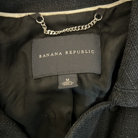 Women’s Banana Republic Navy Button Jacket Coat Medium - Picture 8 of 9